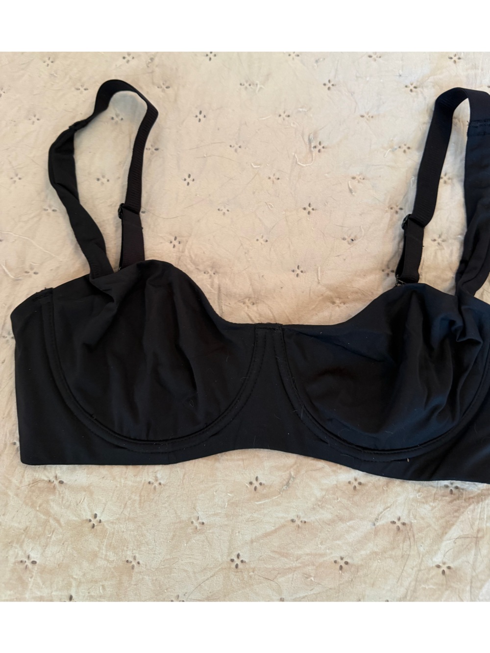 Everyday Support Black Underwire Bra with Adjustable Straps